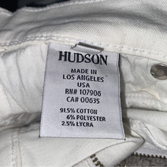 Hudson Jeans Women's White Nico Super Skinny Mid Rise Denim Pants Size 25 - Picture 3 of 10